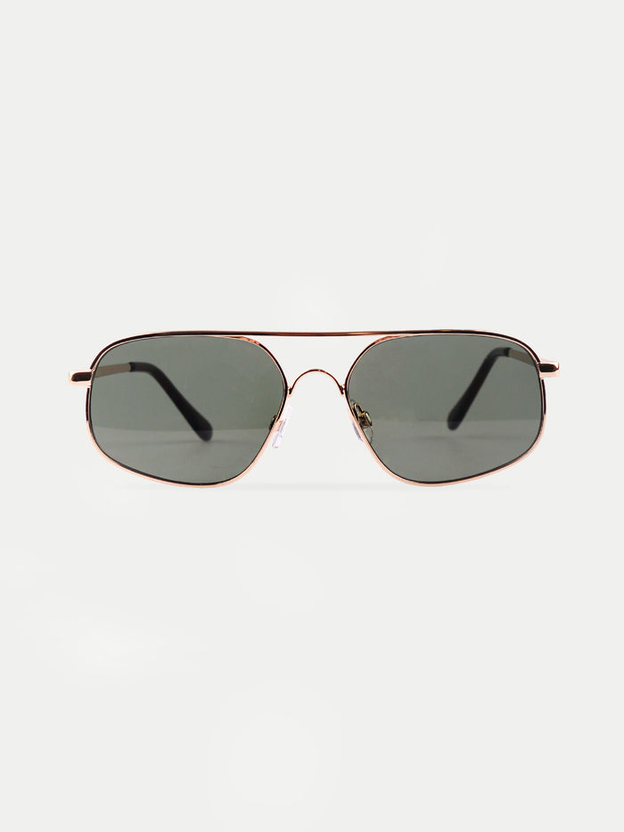 Aviator Retro Square Sunglasses | Gold-Image 1