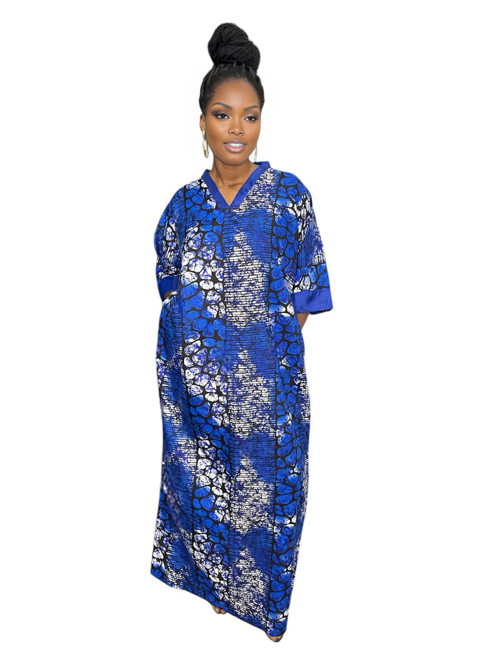 Ayana Luxe Bubu Dress Mixed Fabric