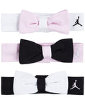 Jordan Baby Girls Stretch Headbands, Pack of 3 - Pink Foam