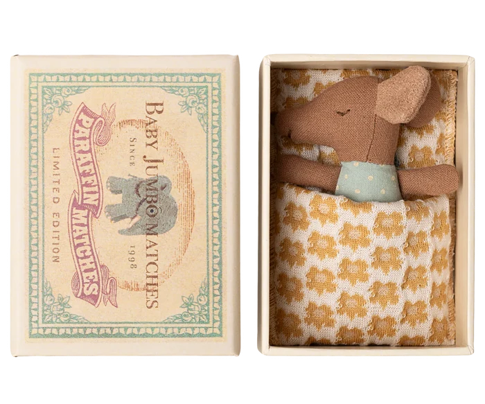 Maileg - Baby Mouse In A Box - Sleepy Wakey - Blue