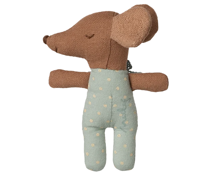 Maileg - Baby Mouse In A Box - Sleepy Wakey - Blue - Sleepy