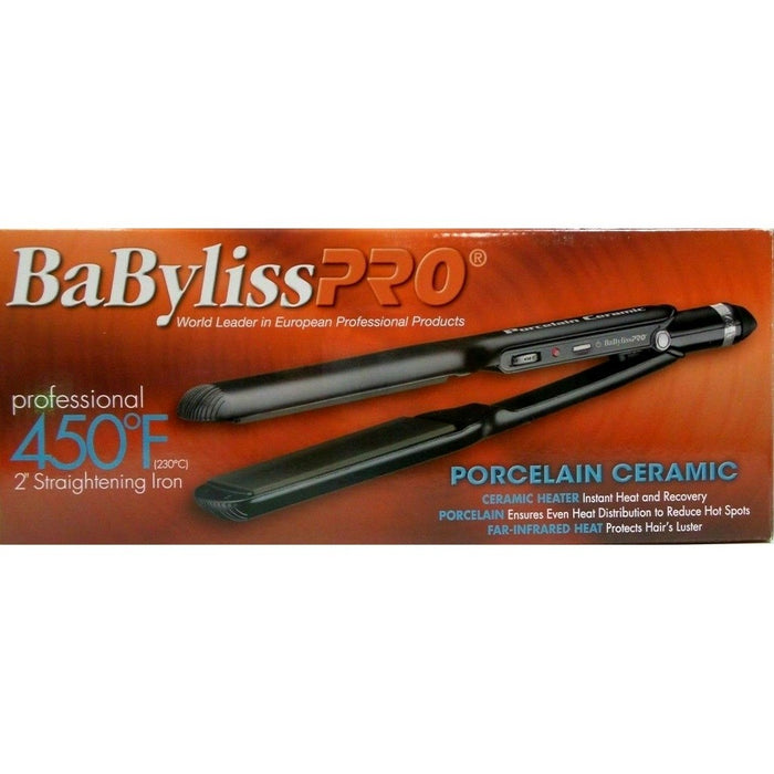 BABYLISS PRO PORCELAIN CERAMIC STRAIGHTENING IRON - 2 INCH # BABP9561 - Palms Fashion Inc.