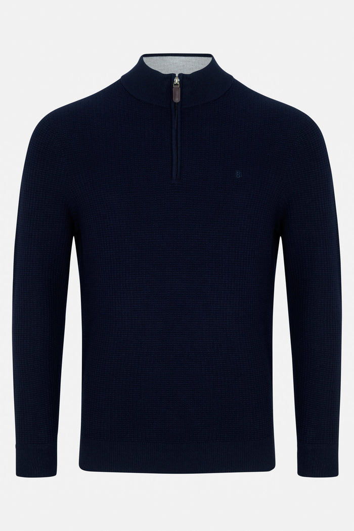 Benetti Olive 1/4 Zip Knit
