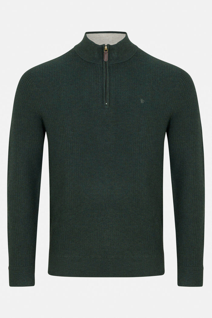 Benetti Olive 1/4 Zip Knit