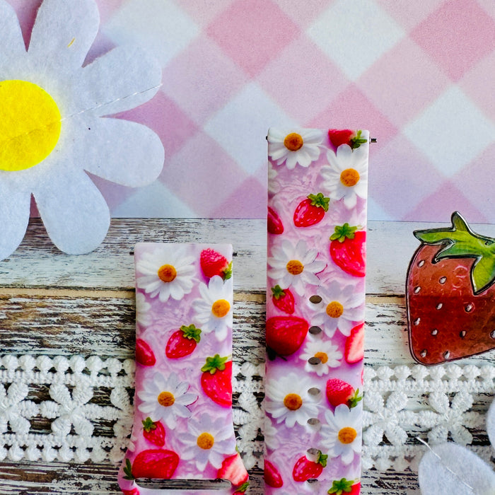 Berry Cute Blooms Print Silicone Band For Samsung Watch