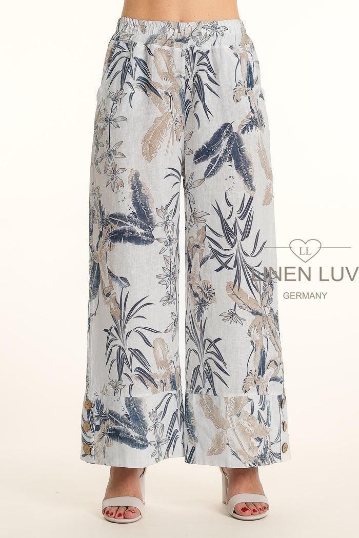 Bianca Print Linen Pants