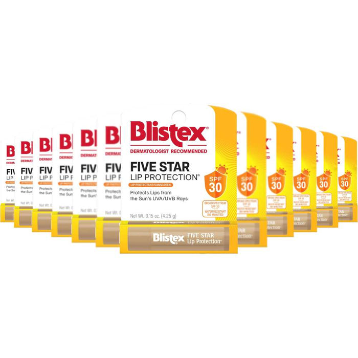 Blistex - Five Star Lip Protection SPF 30 - 0.15 Oz - 24 Pack