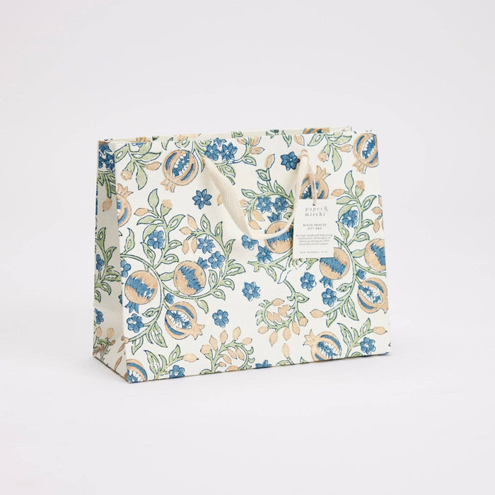 Block Printed Gift Bags (Medium) - Indigo - Magnolia Lane co. Home + Garden + Gift