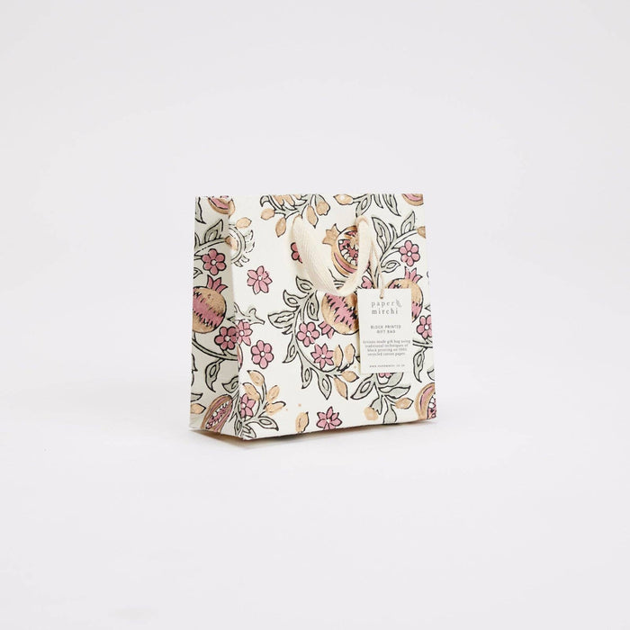 Block Printed Gift Bags (Small) - Pink Earth - Magnolia Lane co. Home + Garden + Gift