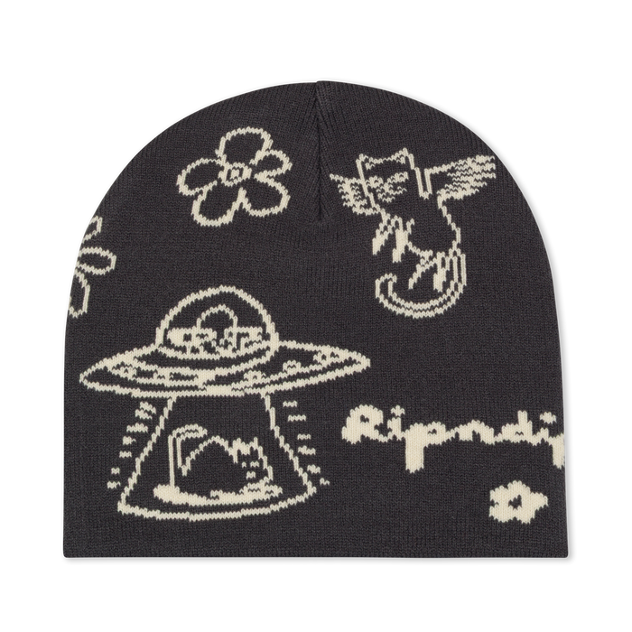 RIPNDIP Blonded Skull Beanie (Charcoal)