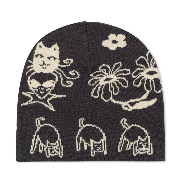 RIPNDIP Blonded Skull Beanie (Charcoal)