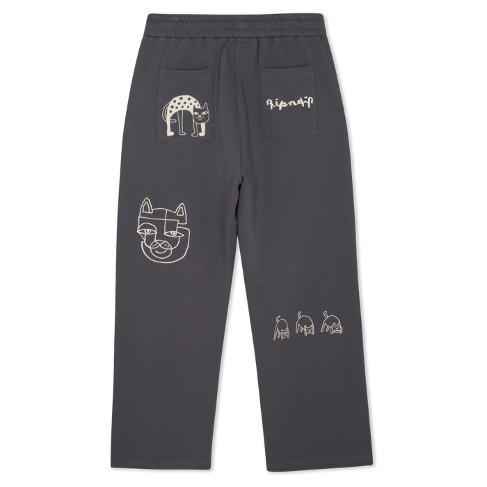 RIPNDIP Blonded Straight Leg Sweatpants (Charcoal)