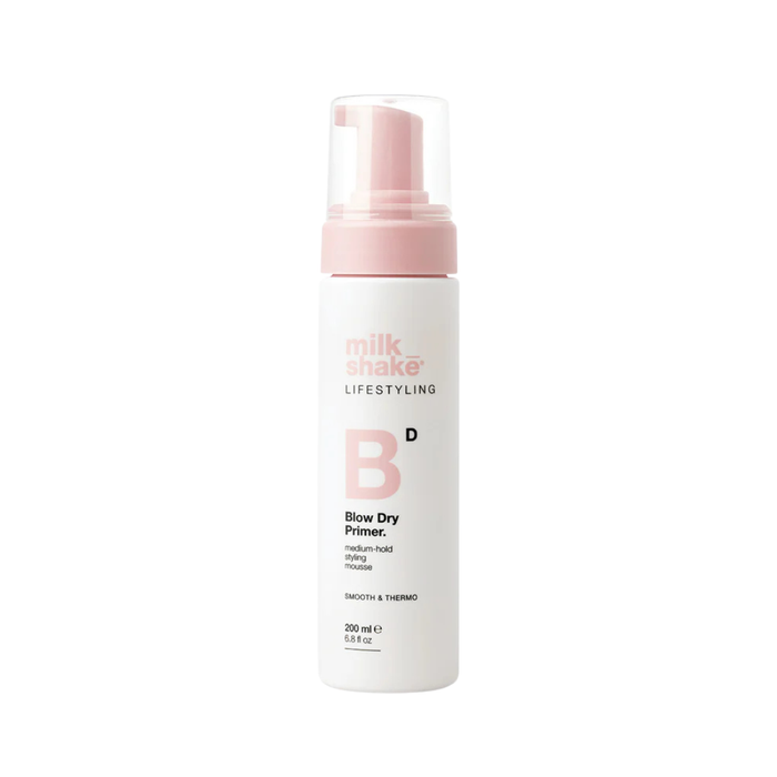 Bottle of milk_shake  Blow Dry Primer on a white background