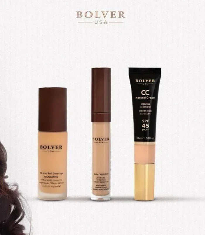 BOLVER USA Face Essentials – Foundation, Concealer & CC Cream - Face Makeup Set - BOLVER USA -- United Arab Emirates -- Pinky Cosmetics