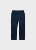 Front view of Mayoral boys Dark Blue jeans with clean denim wash and comfortable kids fit.