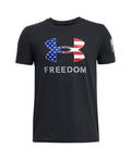 Boys' Under Armour Freedom Logo T-Shirt- Black Steel