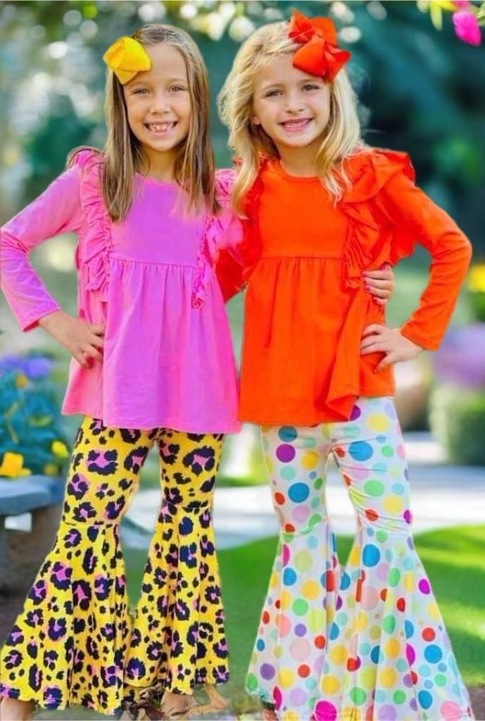 Bright Circles Bell Pants Set