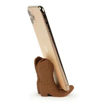 Brown Cowboy Boot Phone Stand