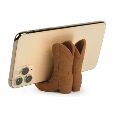 Brown Cowboy Boot Phone Stand