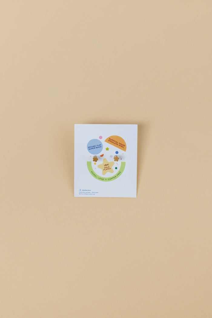 Bunny Enamel Flat Back Kids Earrings