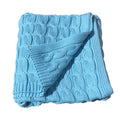 Cable Knit Throw Turquoise