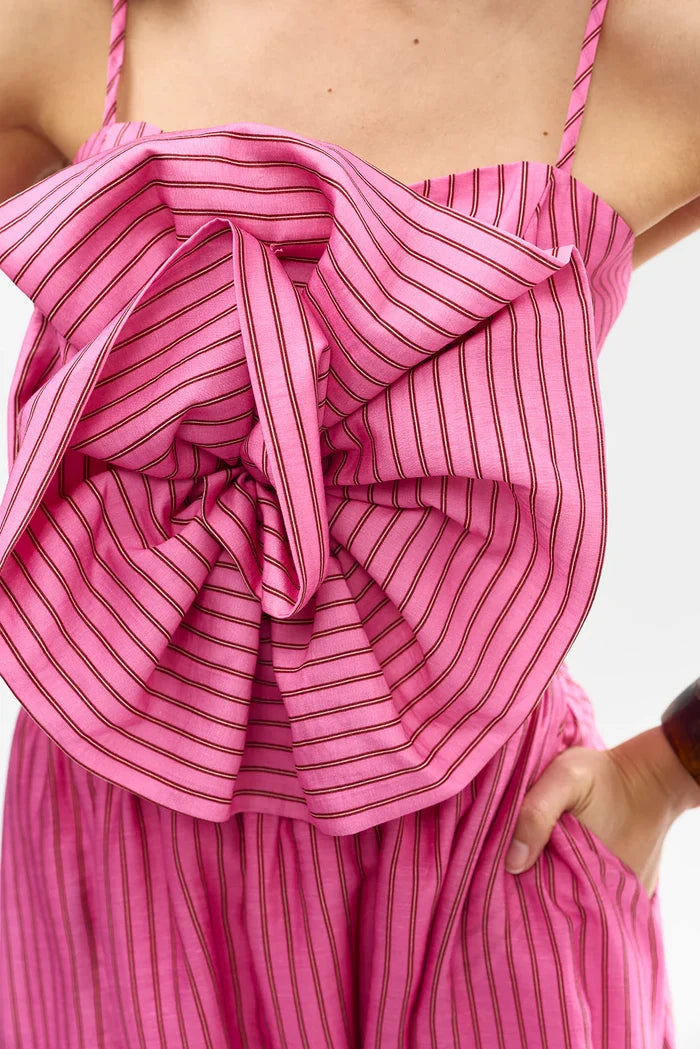CALLA TOP in Poppy Bark Stripe by Aston Studio