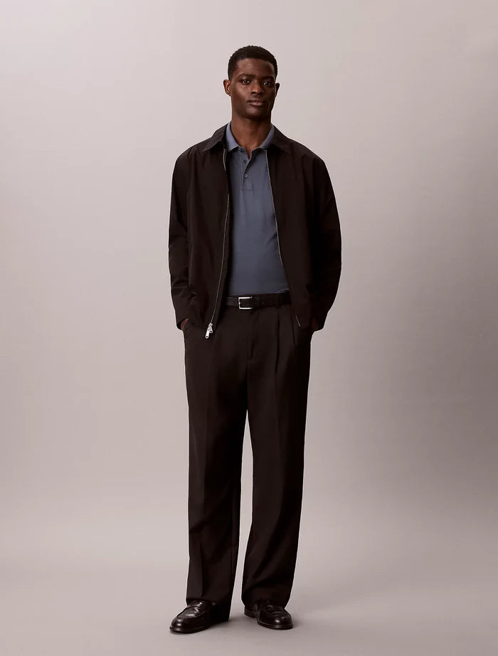 Calvin Klein LS Slim Supima Logo Polo