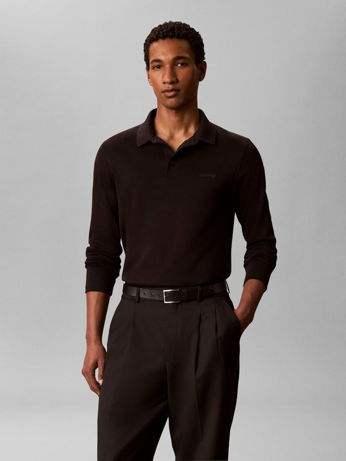 Calvin Klein LS Slim Supima Polo