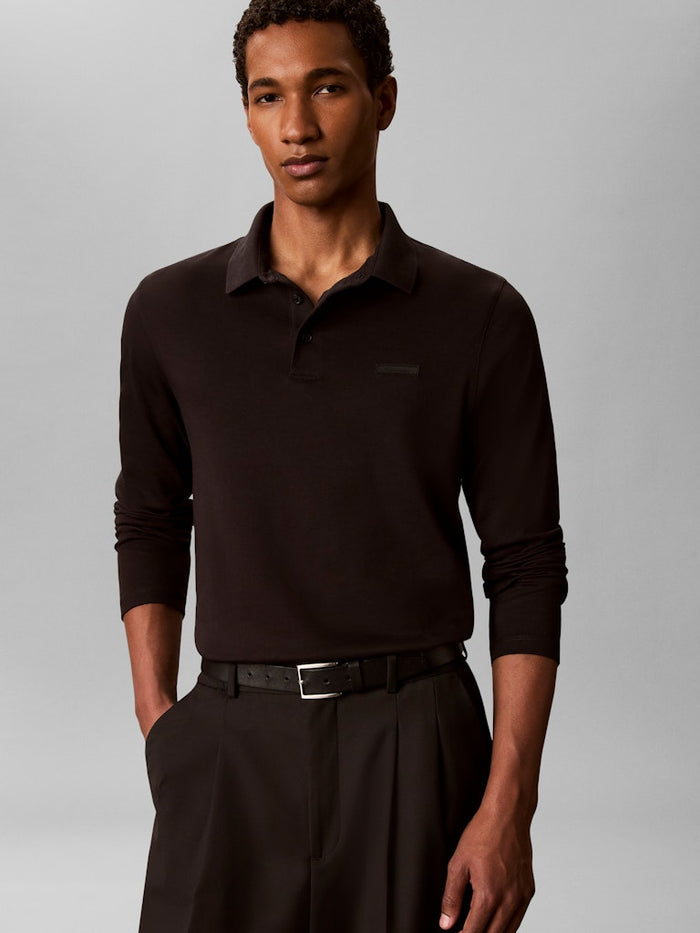 Calvin Klein LS Slim Supima Polo