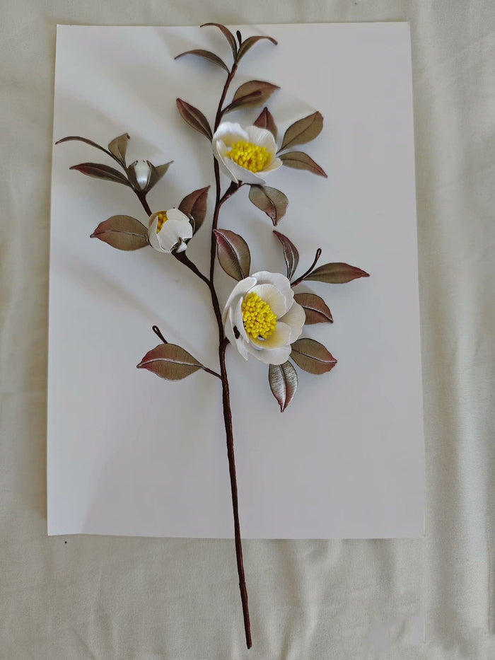 Camellia Branch Bespoke Display - Silk Display(Chanhua)