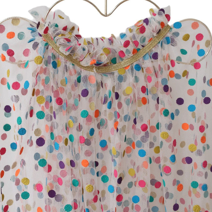 Le Petit Souk - Cape Dress Up - Multicoloured Polka Dot Tulle - Details