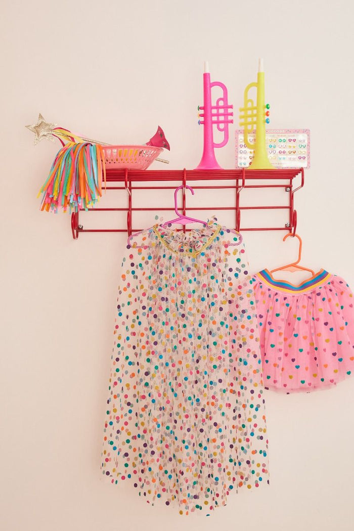 Le Petit Souk - Cape Dress Up - Multicoloured Polka Dot Tulle - Lifestyle Cut