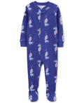 Carter's Baby Boys and Baby Girls 100% Snug Fit Cotton Footie Pajamas - Blue Peacocks