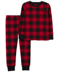 Carter's Baby Boys and Baby Girls Buffalo Check 100% Snug Fit Cotton Pajamas, 2 Piece Set
