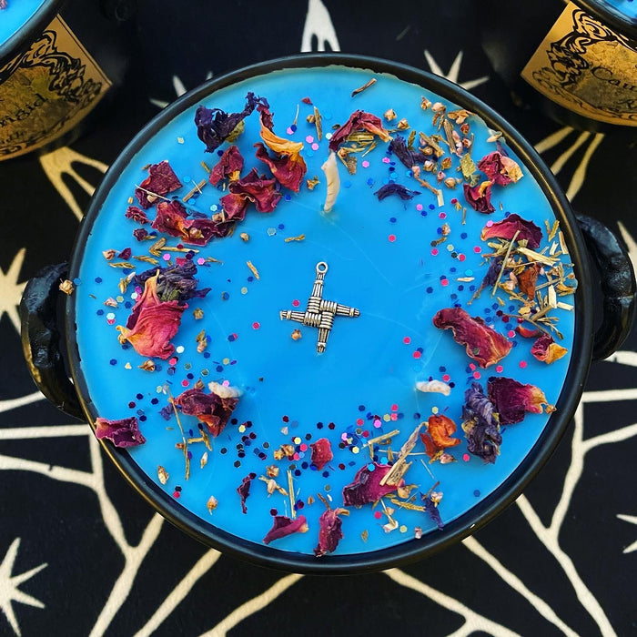 Cauldron of Brigid Imbolc Goddess Altar Spell Candle