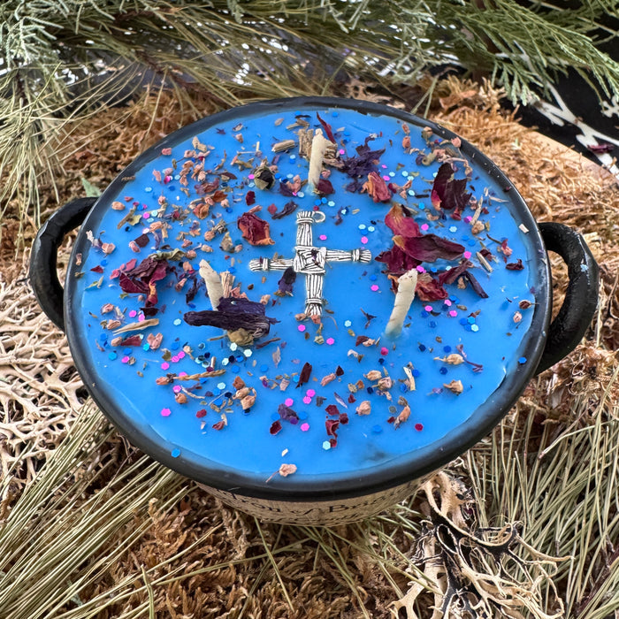 Cauldron of Brigid Imbolc Goddess Altar Spell Candle