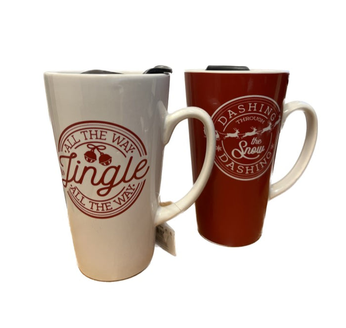 Ceramic Christmas Travel Mug
