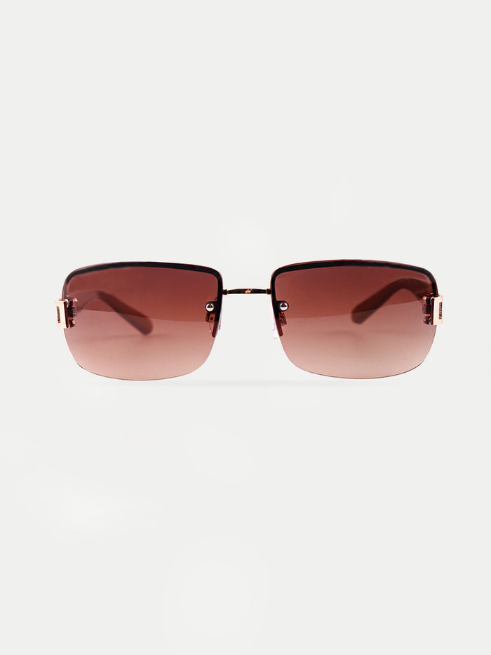 Christina Rectangle Sunglasses | Black/Tort-Image 1