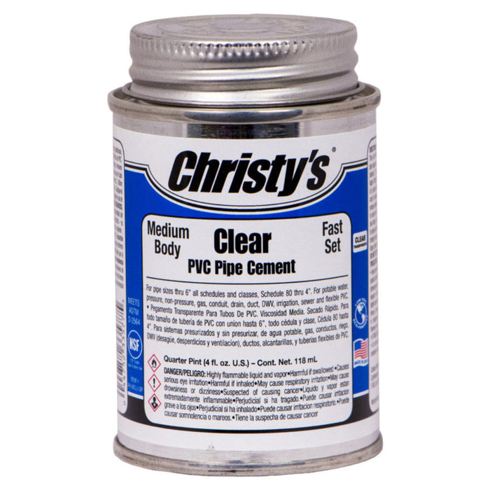 Christy's Red Hot Clear Primer & Clear Medium PVC Pipe Cement Set