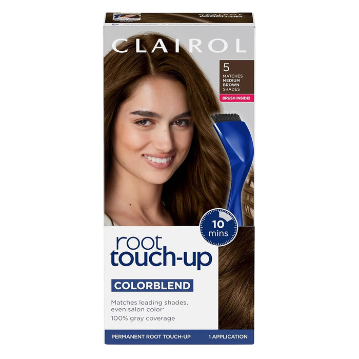 Clairol Root Touch-Up Permanent Hair Color Kit, #5 Medium Brown - 12 Pack