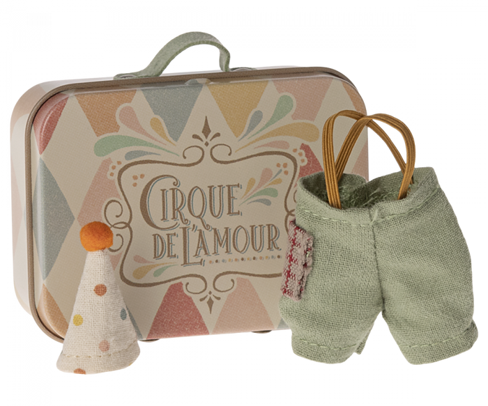 Maileg - Clothes For Mouse - Clown Clothes In Suitcase