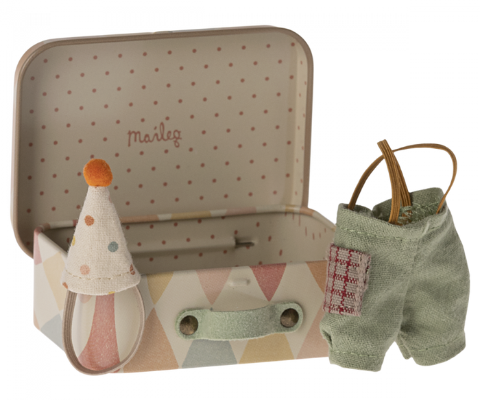 Maileg - Clothes For Mouse - Clown Clothes In Suitcase