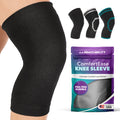 BraceAbility ComfortEase knee compression sleeve for ultimate comfort and relief, offered in unique color options