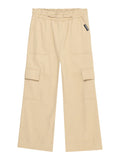 Converse Big Girls Paperbag Wide-Leg Woven Cargo Pants - Khaki