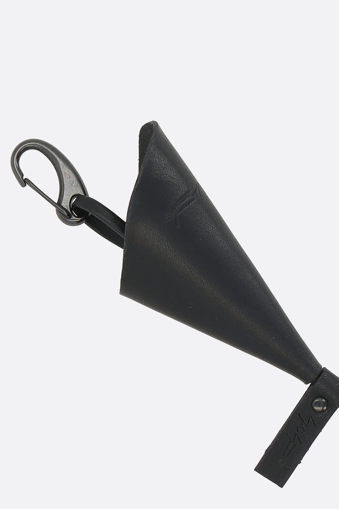 Cowbell keychain in smooth leather