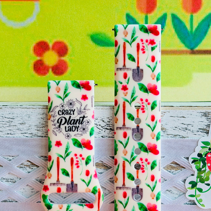 Crazy Plant Lady Print Silicone Band For Samsung Watch