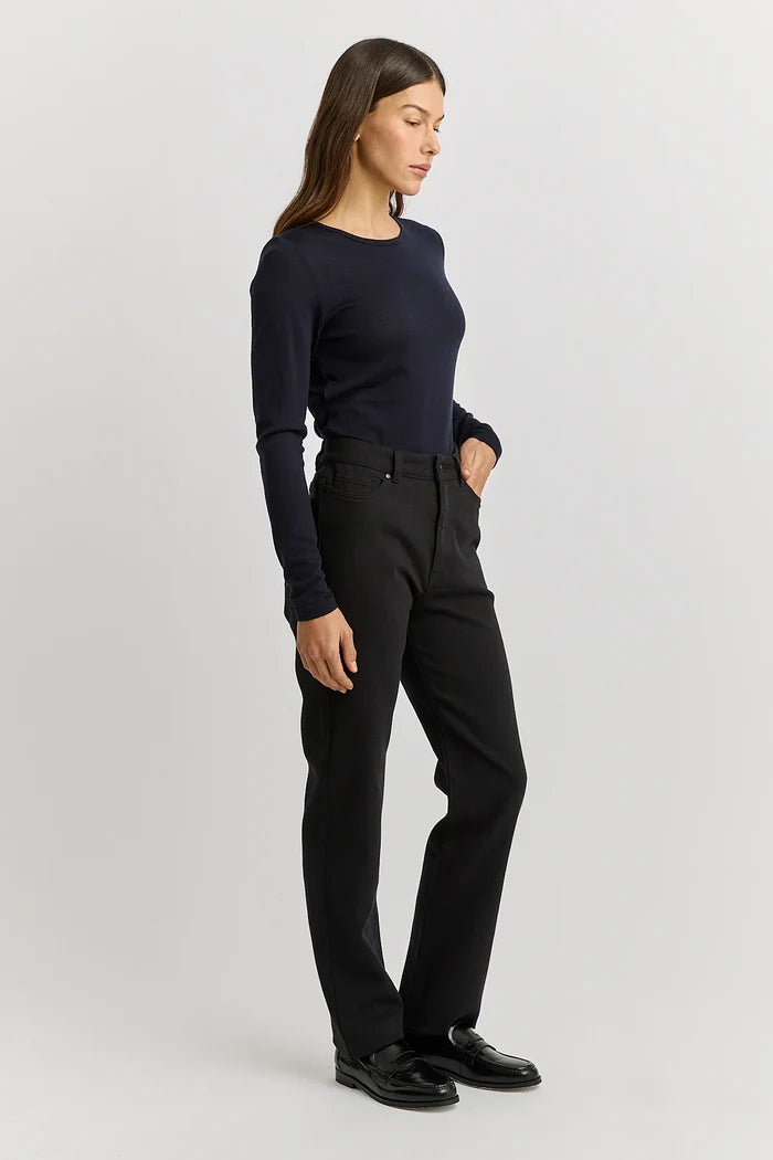 CREW MERINO TEE | French Navy - Darling & Domain