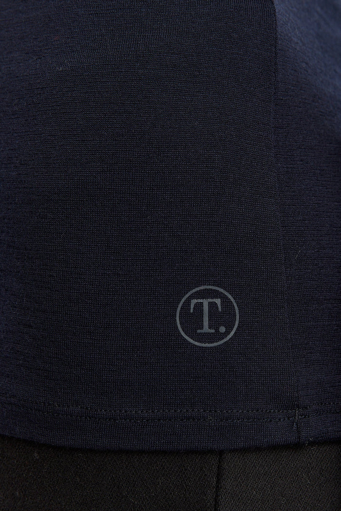 CREW MERINO TEE | French Navy - Darling & Domain