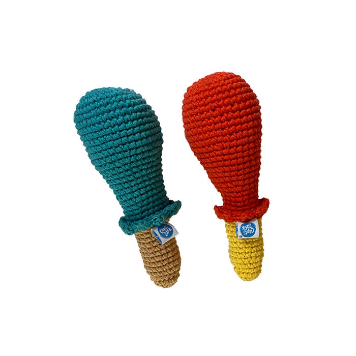 Crochet Chicken Drumstick Dog Toy - Captain Zack