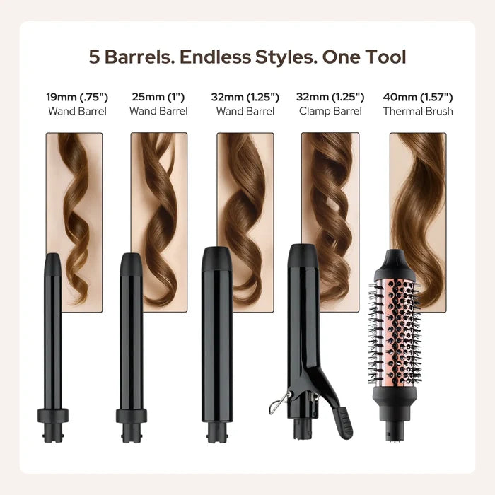 Curling Wand Set - 5 in 1 Curling Wand
